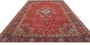 Tappeto Ardakan Medaglione Floreale Rosso Blu Scuro 288x410 Cm