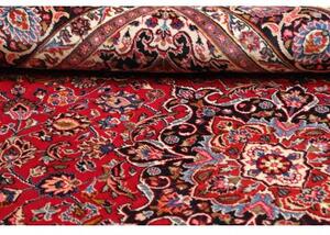 Tappeto Mashad Medaglione Floreale Rosso Blu Scuro 193x300 Cm
