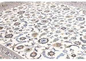 Tappeto Kashan Floreale Avorio Blu 295x395 Cm