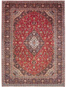 Tappeto Ardakan Medaglione Floreale Rosso Blu Scuro 297x403 Cm