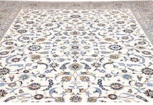 Tappeto Kashan Floreale Avorio Blu 295x395 Cm