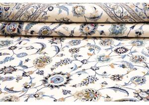 Tappeto Kashan Floreale Avorio Blu 295x395 Cm
