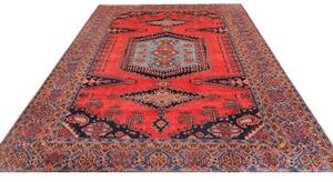 Tappeto Wiss Stilizzato Rosso Mattone Blu Scuro 228x335 Cm