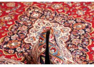 Tappeto Ardakan Medaglione Floreale Rosso Blu Scuro 297x403 Cm