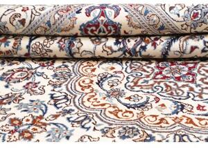 Tappeto Nain Kashmar Medaglione Floreale Avorio Blu 242x350 Cm