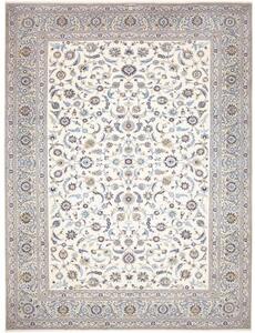 Tappeto Kashan Floreale Avorio Blu 295x395 Cm