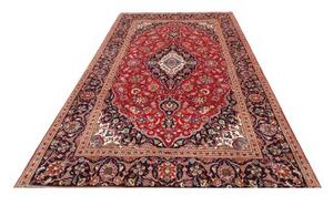 Tappeto Ardakan Medaglione Floreale Rosso Blu Scuro 195x335 Cm