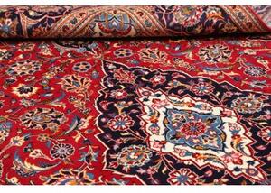 Tappeto Ardakan Medaglione Floreale Rosso Blu Scuro 195x335 Cm