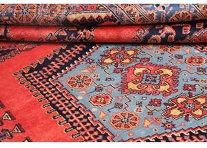 Tappeto Wiss Stilizzato Rosso Mattone Blu Scuro 228x335 Cm