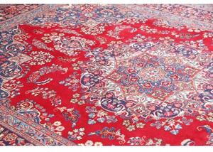 Tappeto Sabzevar Medaglione Floreale Rosso Blu 245x340 Cm