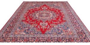 Tappeto Sabzevar Medaglione Floreale Rosso Blu 245x340 Cm