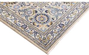 Tappeto Kashan Floreale Avorio Blu 295x395 Cm