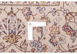 Tappeto Kashan Medaglione Floreale Avorio Blu 243x342 Cm