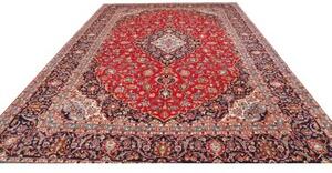 Tappeto Ardakan Medaglione Floreale Rosso Blu Scuro 297x403 Cm