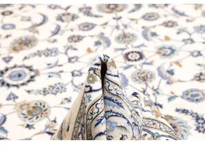 Tappeto Kashan Floreale Avorio Blu 295x395 Cm
