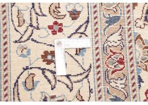 Tappeto Nain Kashmar Medaglione Floreale Avorio Blu 242x350 Cm