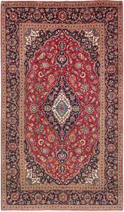 Tappeto Ardakan Medaglione Floreale Rosso Blu Scuro 195x335 Cm
