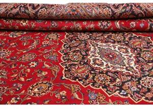 Tappeto Ardakan Medaglione Floreale Rosso Blu Scuro 292x393 Cm