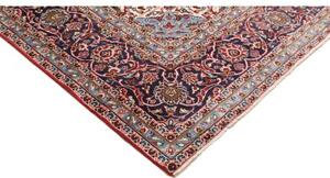 Tappeto Ardakan Medaglione Floreale Rosso Blu Scuro 295x406 Cm