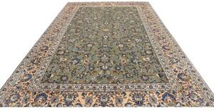 Tappeto Kashan Floreale Verde Salvia Avorio 255x384 Cm