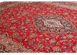 Tappeto Ardakan Medaglione Floreale Rosso Blu Scuro 292x393 Cm