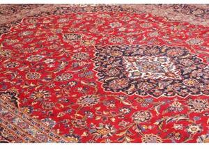 Tappeto Ardakan Medaglione Floreale Rosso Blu Scuro 294x404 Cm