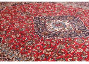 Tappeto Ardakan Medaglione Floreale Rosso Blu Scuro 295x406 Cm