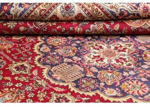 Tappeto Tabriz Medaglione Floreale Rosso Avorio 250x348 Cm