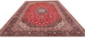 Tappeto Ardakan Medaglione Floreale Rosso Blu Scuro 294x404 Cm