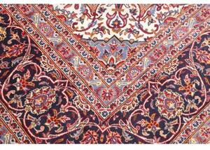 Tappeto Ardakan Medaglione Floreale Rosso Blu Scuro 294x404 Cm