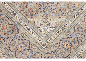 Tappeto Kashan Medaglione Floreale Beige Blu 258x347 Cm