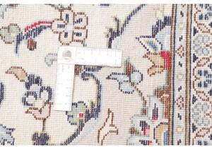 Tappeto Kashan Medaglione Floreale Avorio Blu Scuro 200x300 Cm