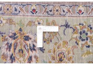 Tappeto Kashan Medaglione Floreale Avorio Verde Salvia 296x386 Cm