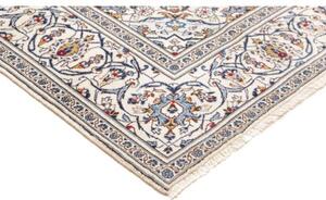 Tappeto Kashan Medaglione Floreale Avorio Blu 197x290 Cm