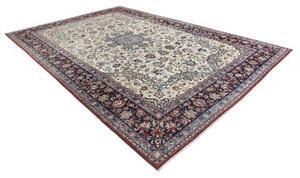 Tappeto Nadjafabad Medaglione Floreale Avorio Blu Notte 310x465 Cm