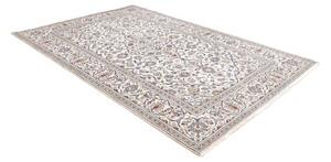 Tappeto Kashan Medaglione Floreale Avorio Blu 197x290 Cm