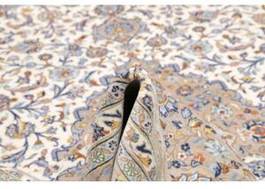 Tappeto Kashan Medaglione Floreale Beige Blu 258x347 Cm