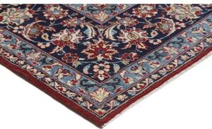 Tappeto Nadjafabad Medaglione Floreale Avorio Blu Notte 310x465 Cm
