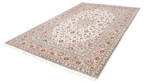 Tappeto Kashan Medaglione Floreale Avorio Blu Scuro 204x310 Cm