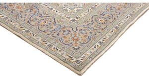 Tappeto Kashan Medaglione Floreale Beige Blu 258x347 Cm
