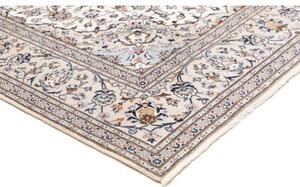 Tappeto Kashan Medaglione Floreale Avorio Blu Scuro 200x300 Cm