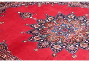 Tappeto Moud Medaglione Floreale Rosso Blu Scuro 254x340 Cm