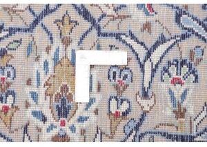 Tappeto Kashan Medaglione Floreale Beige Blu 258x347 Cm