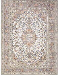 Tappeto Kashan Medaglione Floreale Beige Blu 258x347 Cm