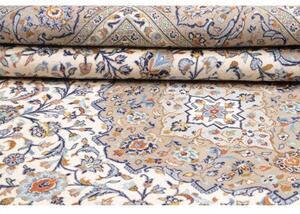 Tappeto Kashan Medaglione Floreale Beige Blu 258x347 Cm