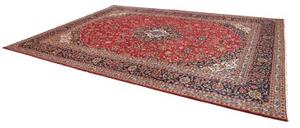 Tappeto Ardakan Medaglione Floreale Rosso Blu Scuro 298x405 Cm