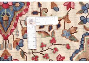 Tappeto Kerman Medaglione Floreale Avorio Blu 92x140 Cm