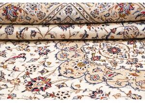 Tappeto Kashan Medaglione Floreale Avorio Beige 250x343 Cm
