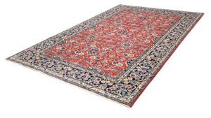 Tappeto Kashan Stilizzato Rosso Blu 198x292 Cm