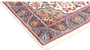 Tappeto Kerman Medaglione Floreale Avorio Blu 92x140 Cm